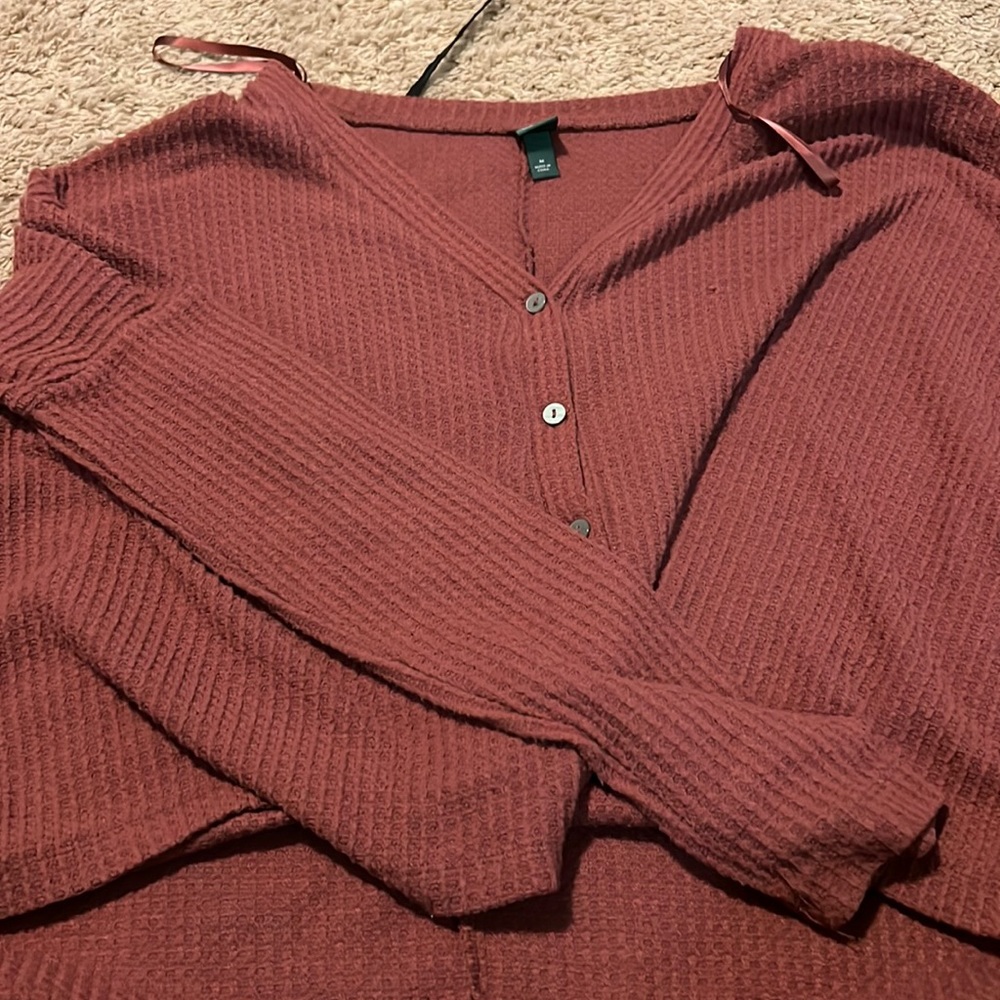 Dark Pink Sweater Cropped